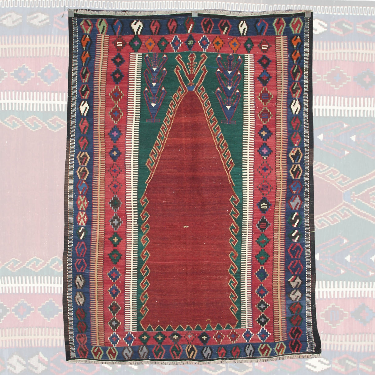Curated Antique Anatolian Kilim - 4x6 ft | Handmade Vintage Turkish Rug