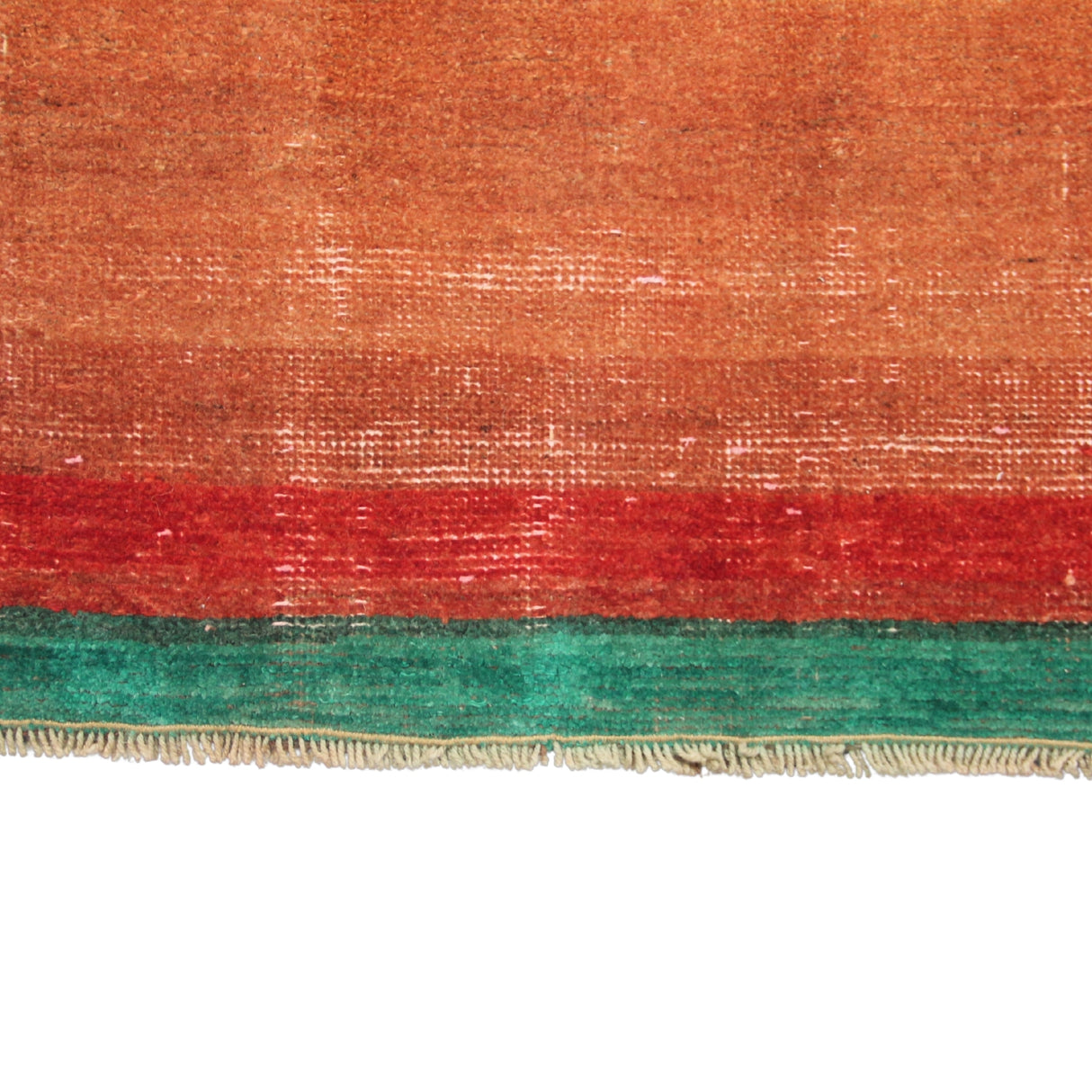 Vintage Handmade Orange Rug - 4x6 ft | Bohemian Wool Turkish Carpet for Area