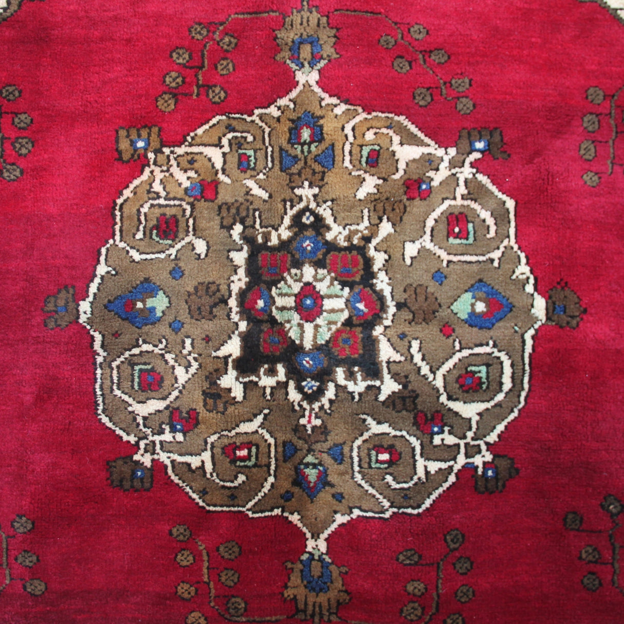 Curated Vintage Handmade Rug - 5x8 ft | Red Antique Anatolian Carpet for Area