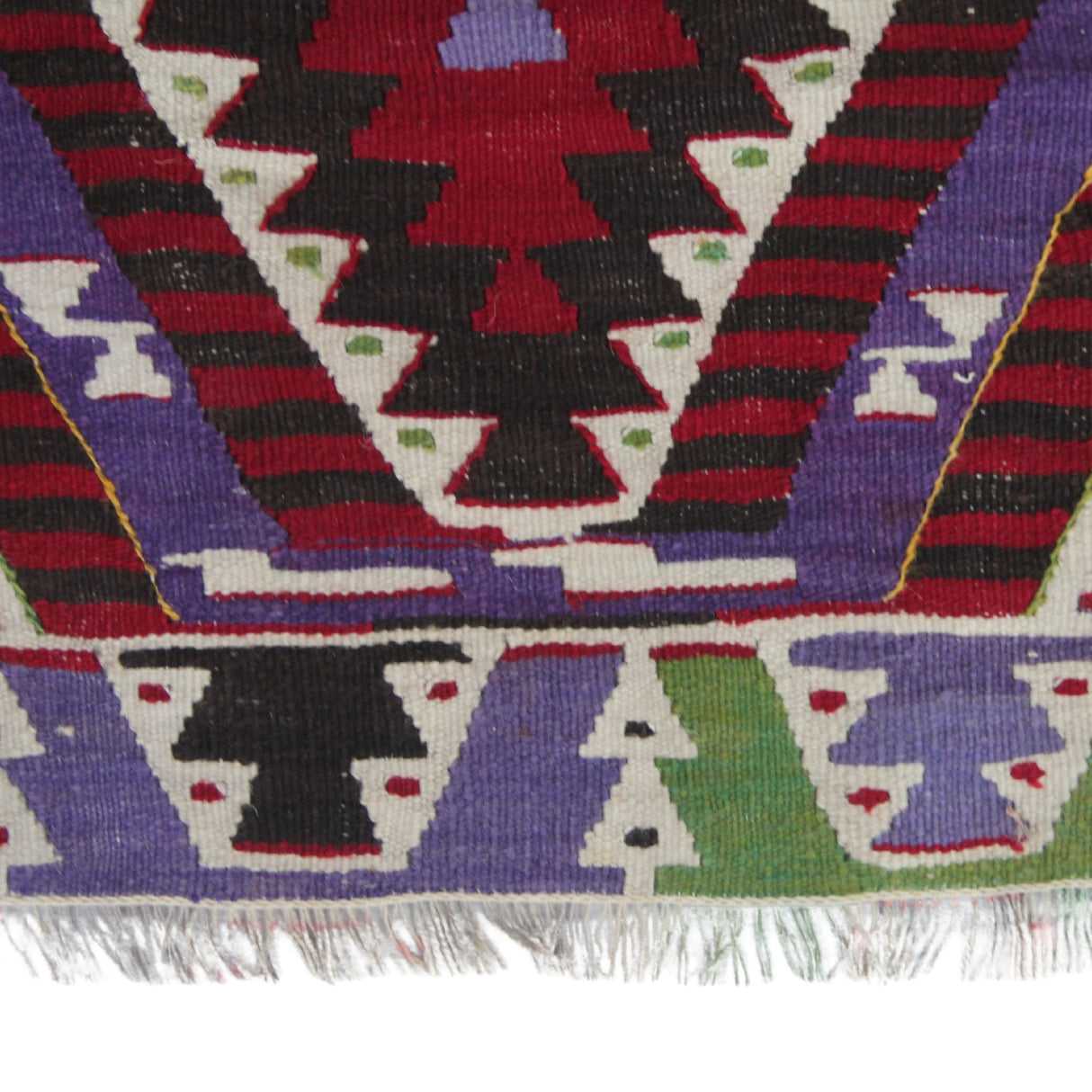 Vintage Handmade Turkish Kilim - 5x10 ft | Red Geometric Bohemian Rug for Area