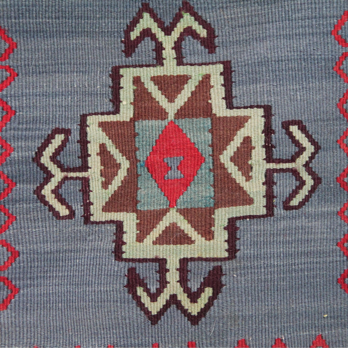 Curated Vintage Purple Kilim - 6x10 ft | Wool Handmade Turkish Rug for Bedroom
