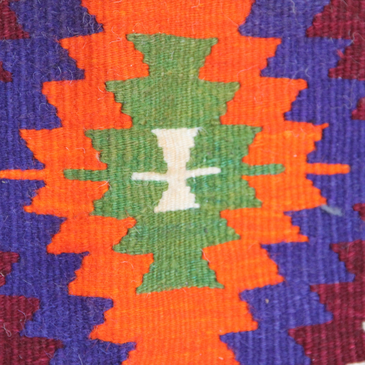 Curated Vintage Kilim Rug - 5x8 ft | Red Geometric Turkish Carpet for Area