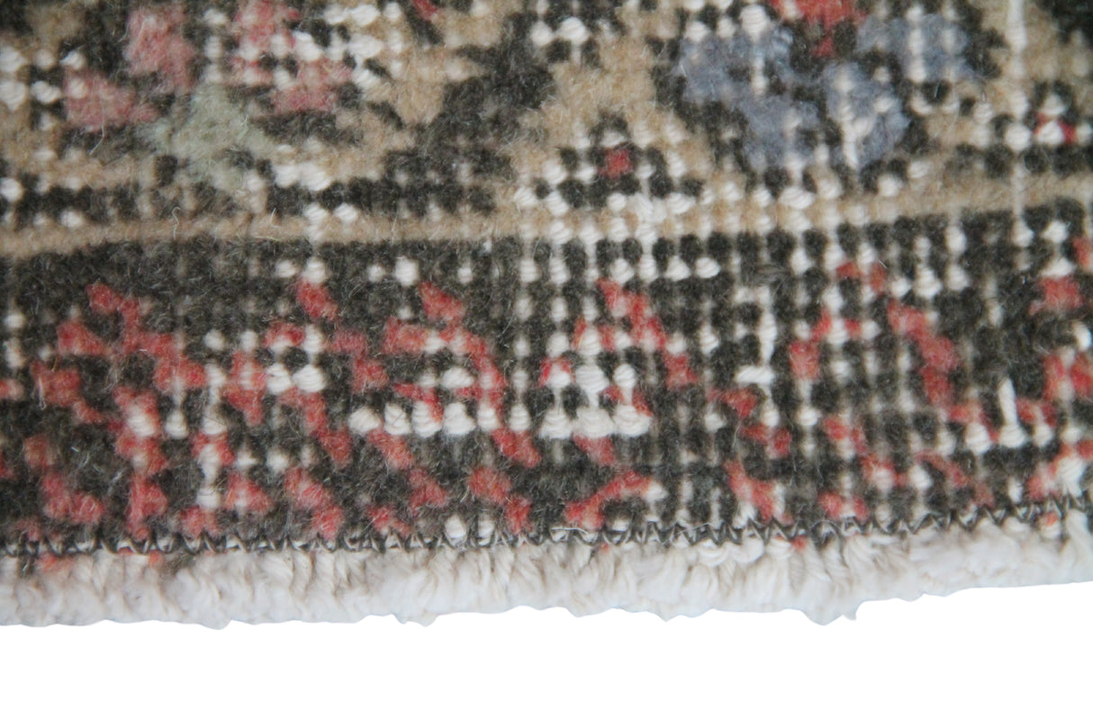 Vintage Red Turkish Runner - 3x11 ft | Handmade Wool Antique Carpet for Hallway