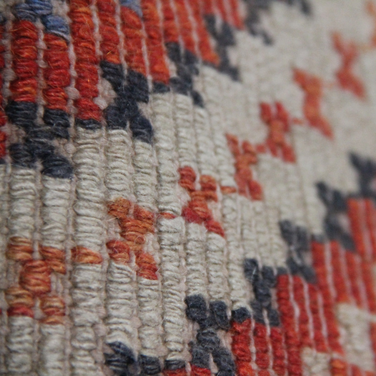 Muted Vintage Turkish Kilim - 6x9 ft | Handmade Wool Boho Rug for Bedroom