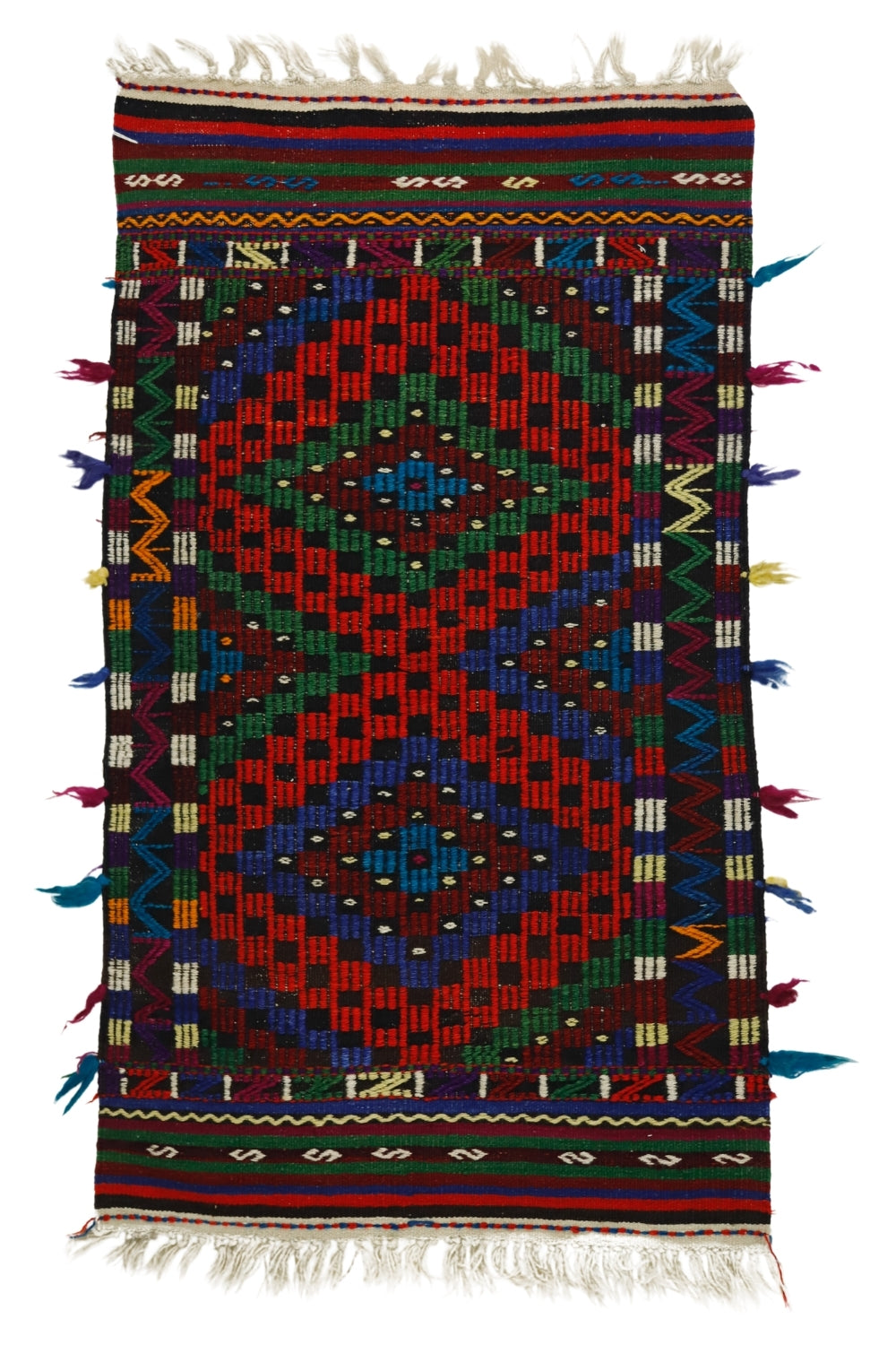 Yün El Dokuma Vintage Kilim / Ziyaret 79 x 140 cm