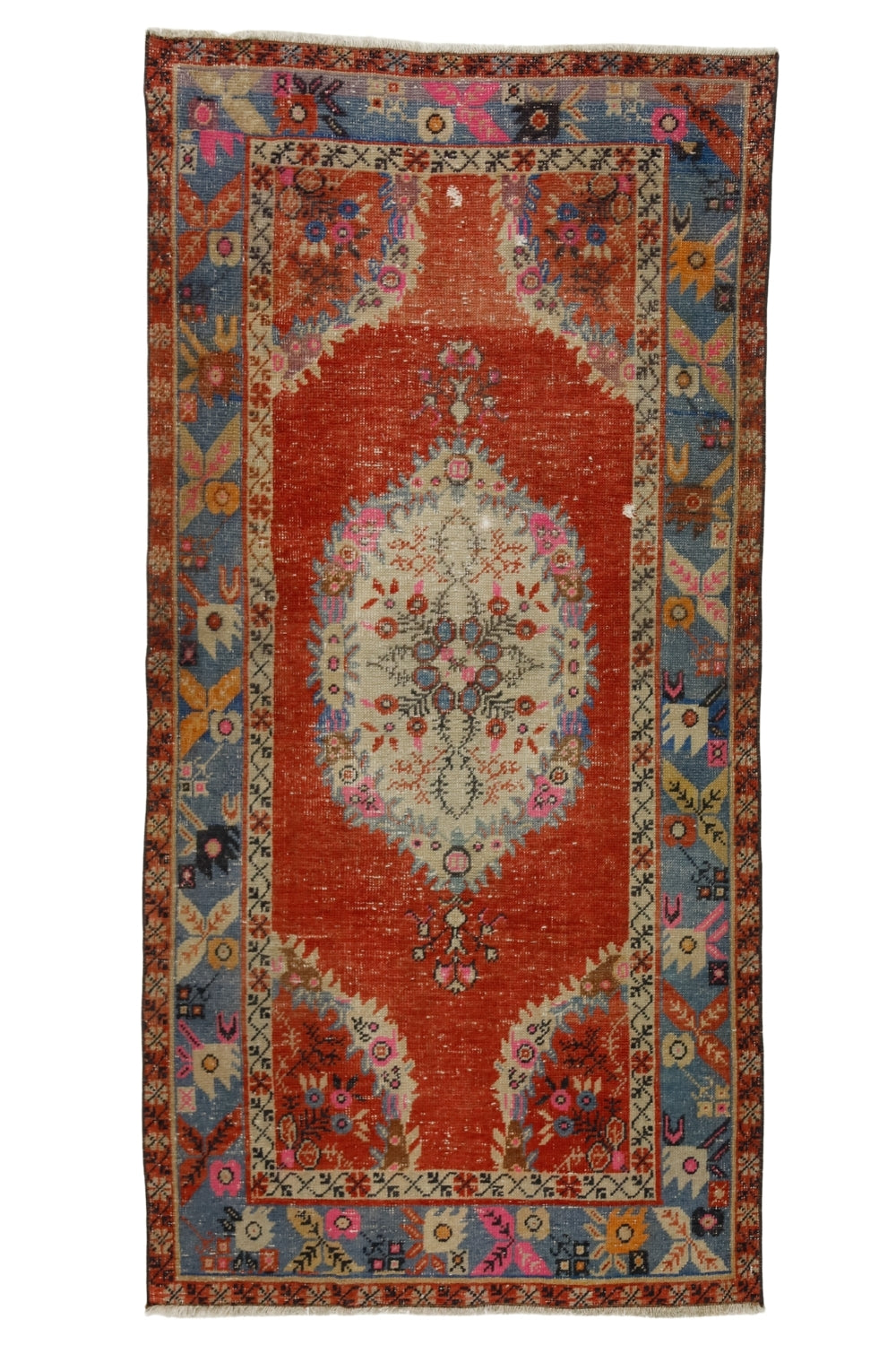 Kırmızı El Dokuma Vintage Halı / Konak 103 x 209 cm