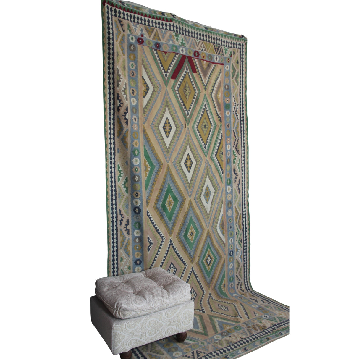 Vintage Handmade Turkish Kilim - 4x9 ft | Southwestern Flatweave Boho Rug for Area