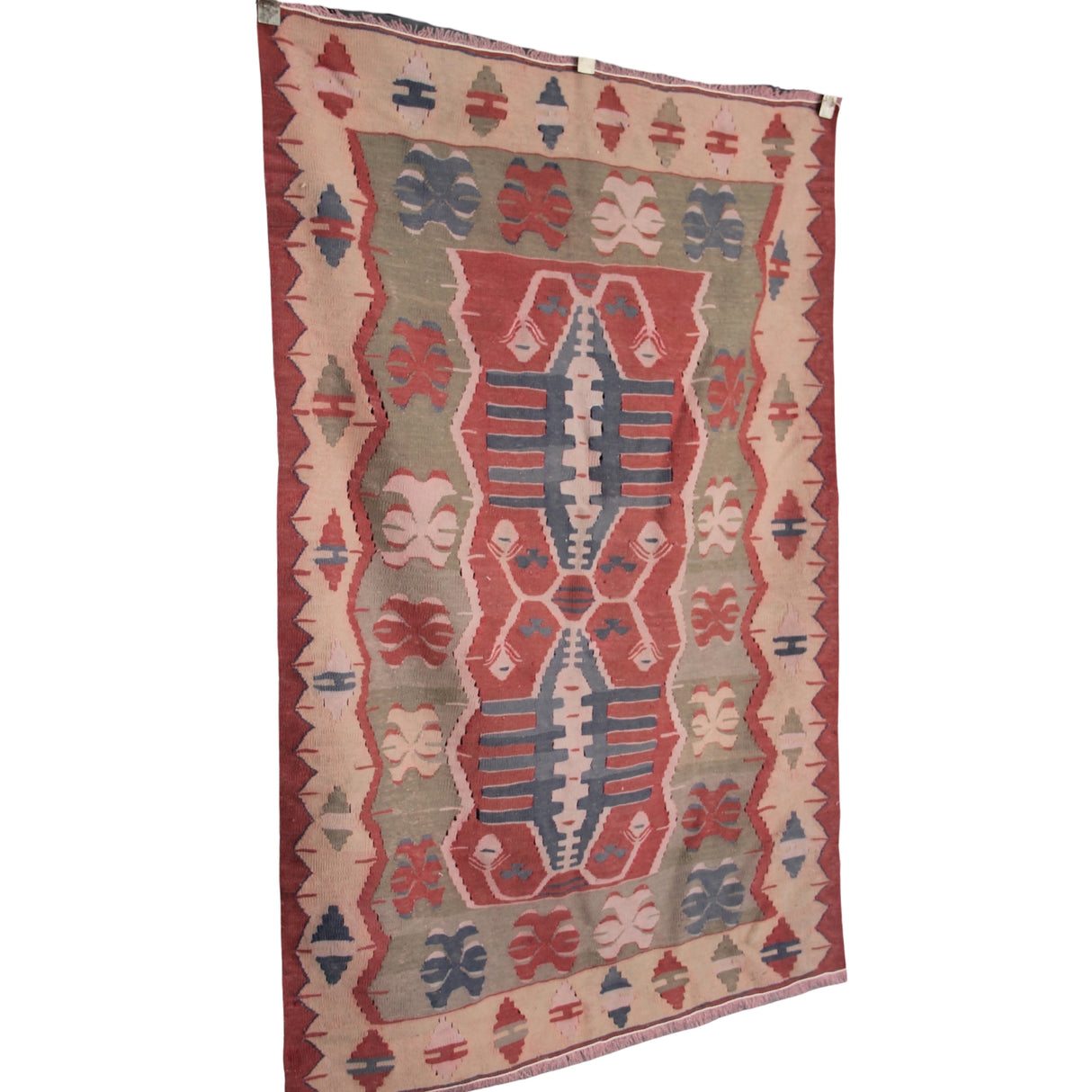 Vintage Flatweave Boho Kilim - 3x5 ft | Handmade Tribal Turkish Rug for Area