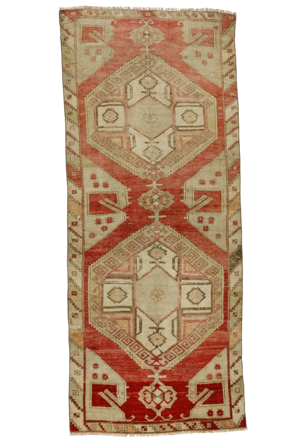 Pastel Kırmızı Antika Yolluk / Eflani 119 x 282 cm