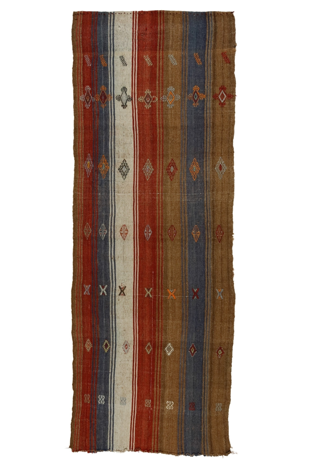 Antika El Dokuma Çizgili Kilim Yolluk / Tire 92 x 260 cm