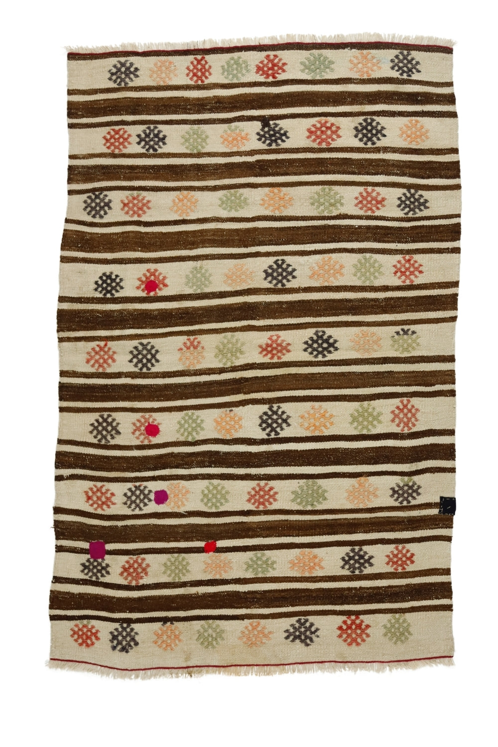 Vintage El Dokuma Çizgi Desenli Kilim / Nurhak 109 x 171 cm