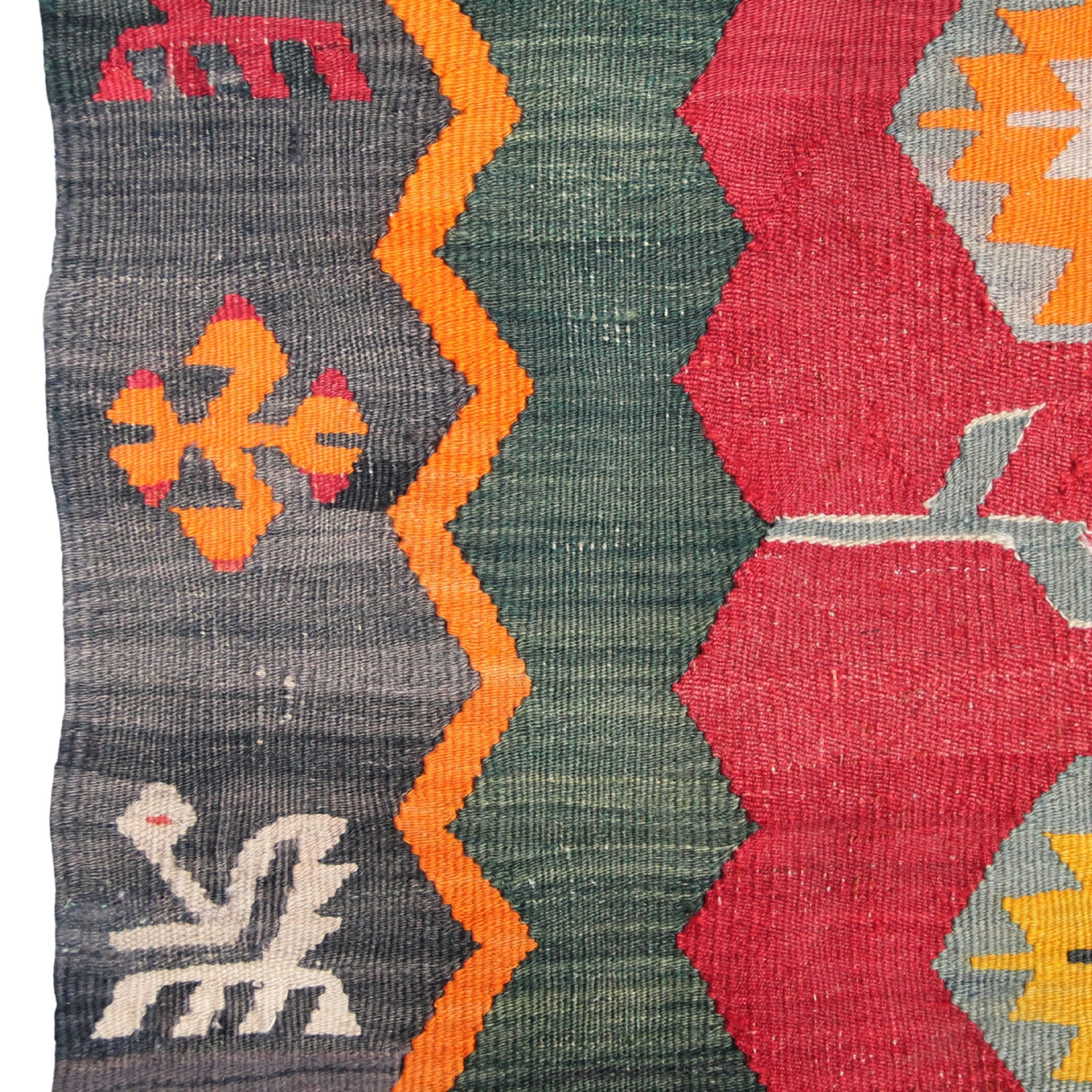 Curated Vintage Red Kilim - 6x9 ft | Handmade Anatolian Rug for Rustic Area