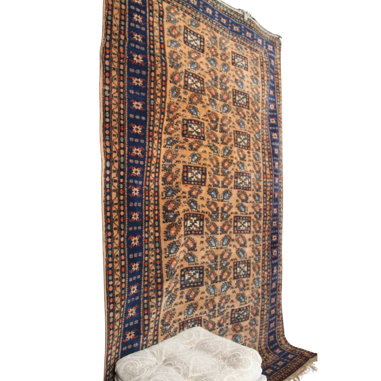 Curated Vintage Handmade Rug - 5x8 ft | Wool Brown Turkish Carpet For Area