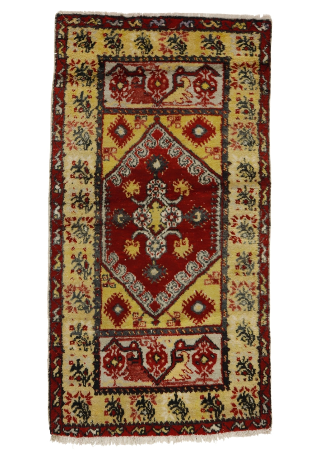 Yün El Dokuma Vintage Halı / Girik 75 x 142 cm