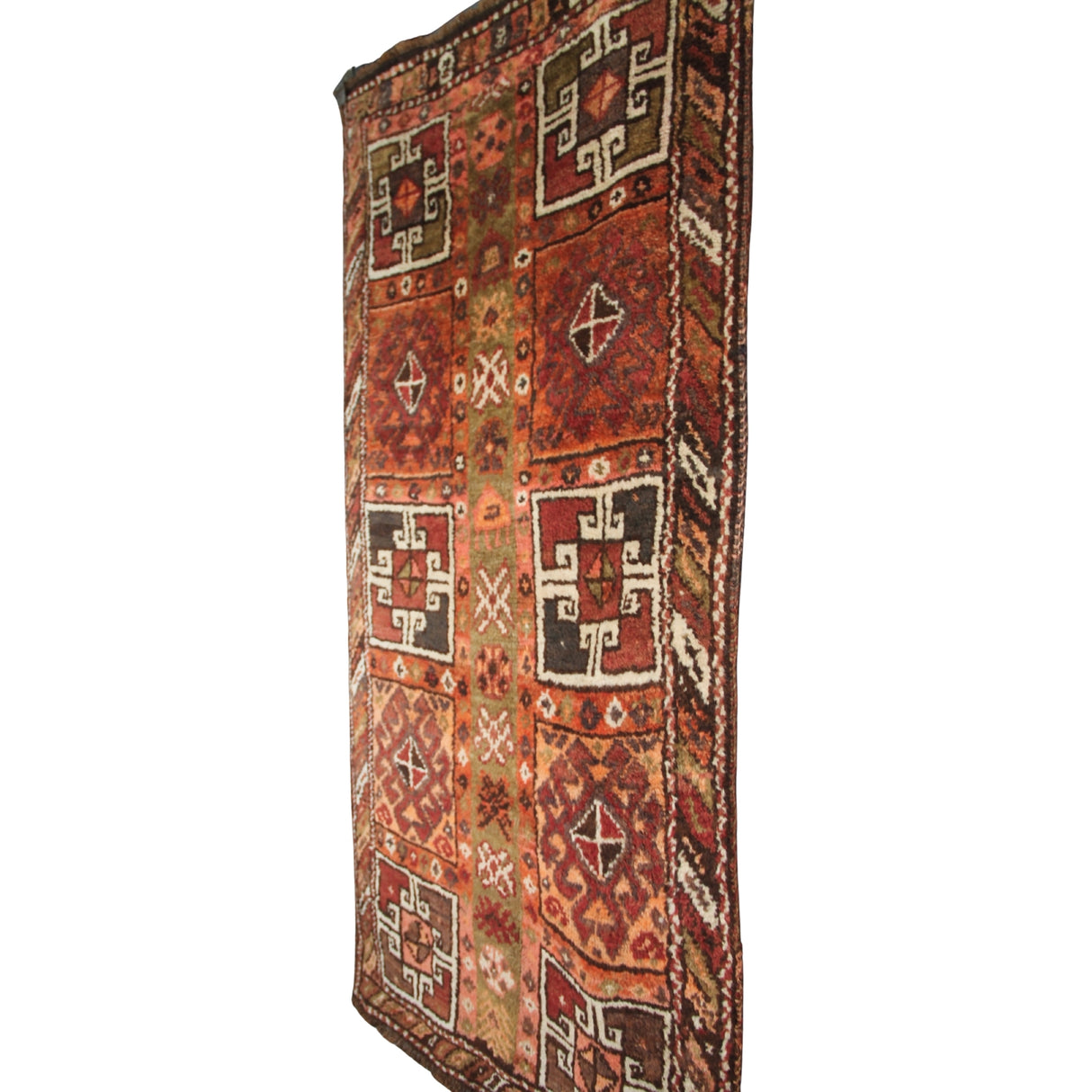 Curated Primitive Wool Rug - 2x5 ft | Handmade Vintage Anatolian Carpet