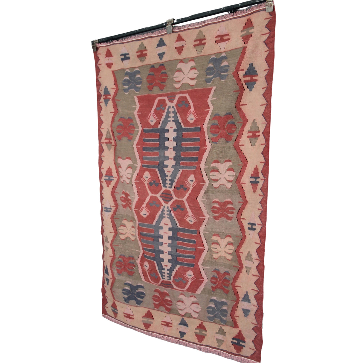 Vintage Flatweave Boho Kilim - 3x5 ft | Handmade Tribal Turkish Rug for Area