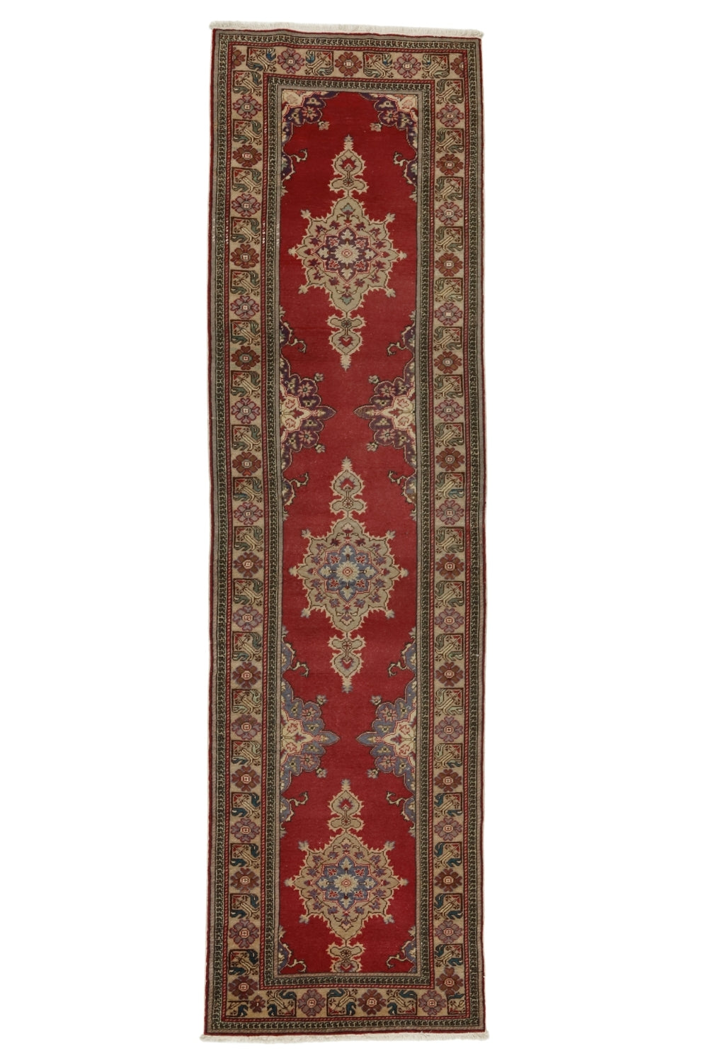 Kırmızı El Dokuma Antika Yolluk / Posof 88 x 312 cm