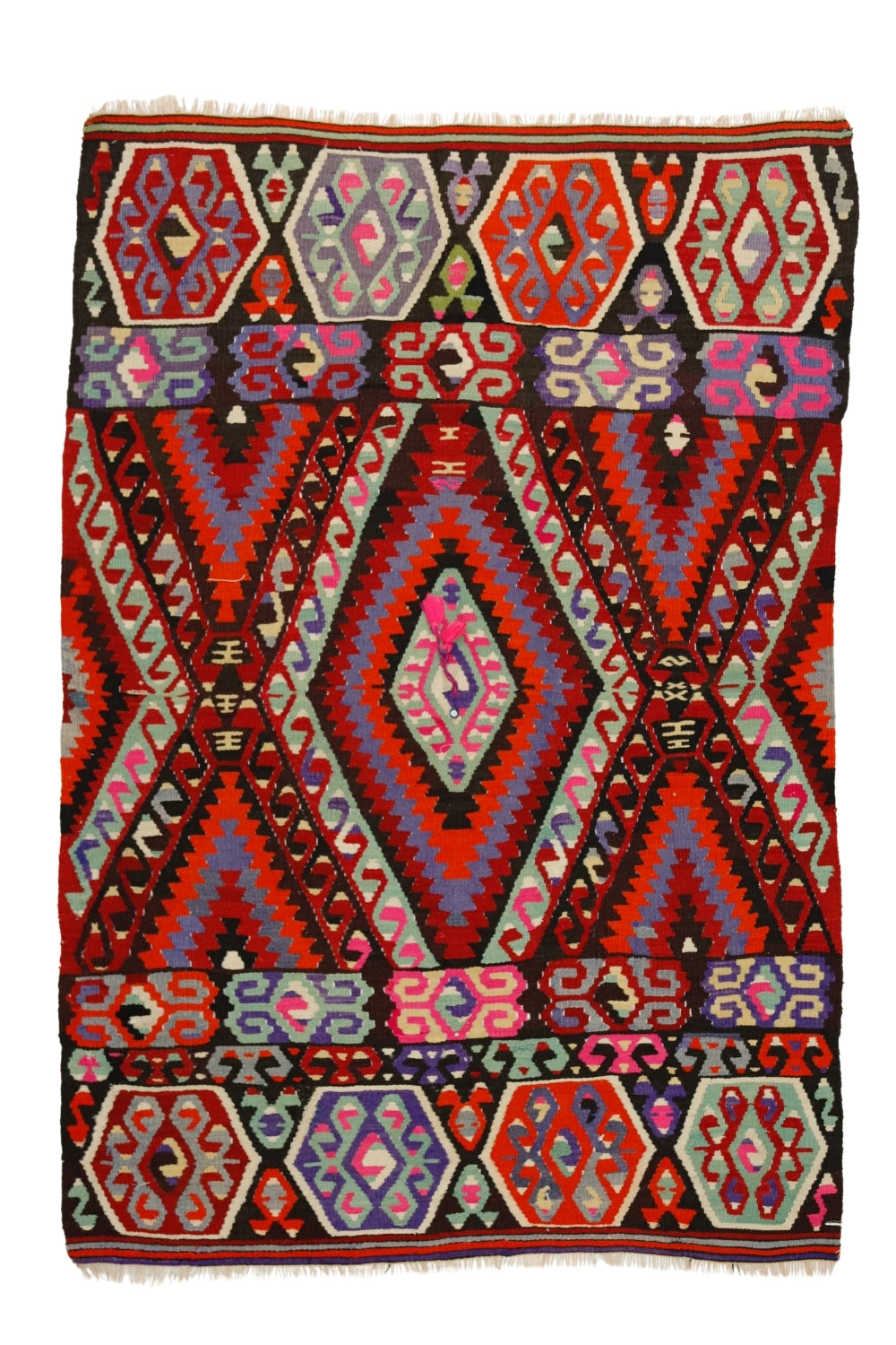 Yün El Dokuma Antika Kilim / Gedikli 126 x 176 cm