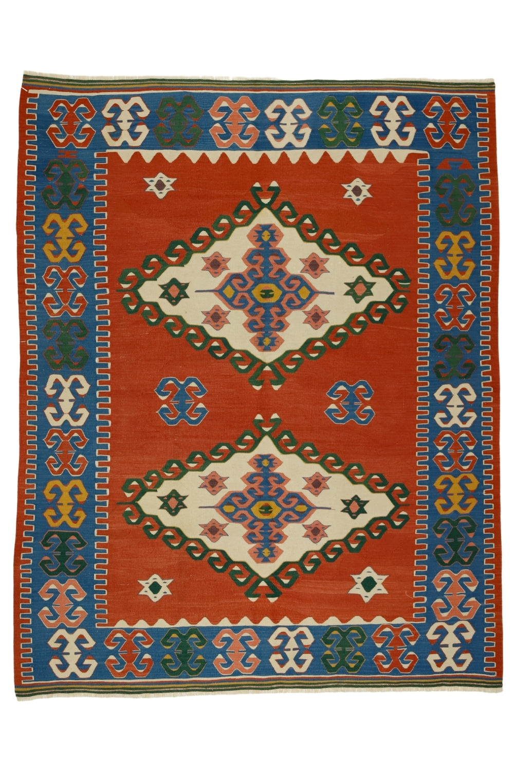 El Dokuma Vintage Yün Kilim / Aktoprak 154 x 197 cm