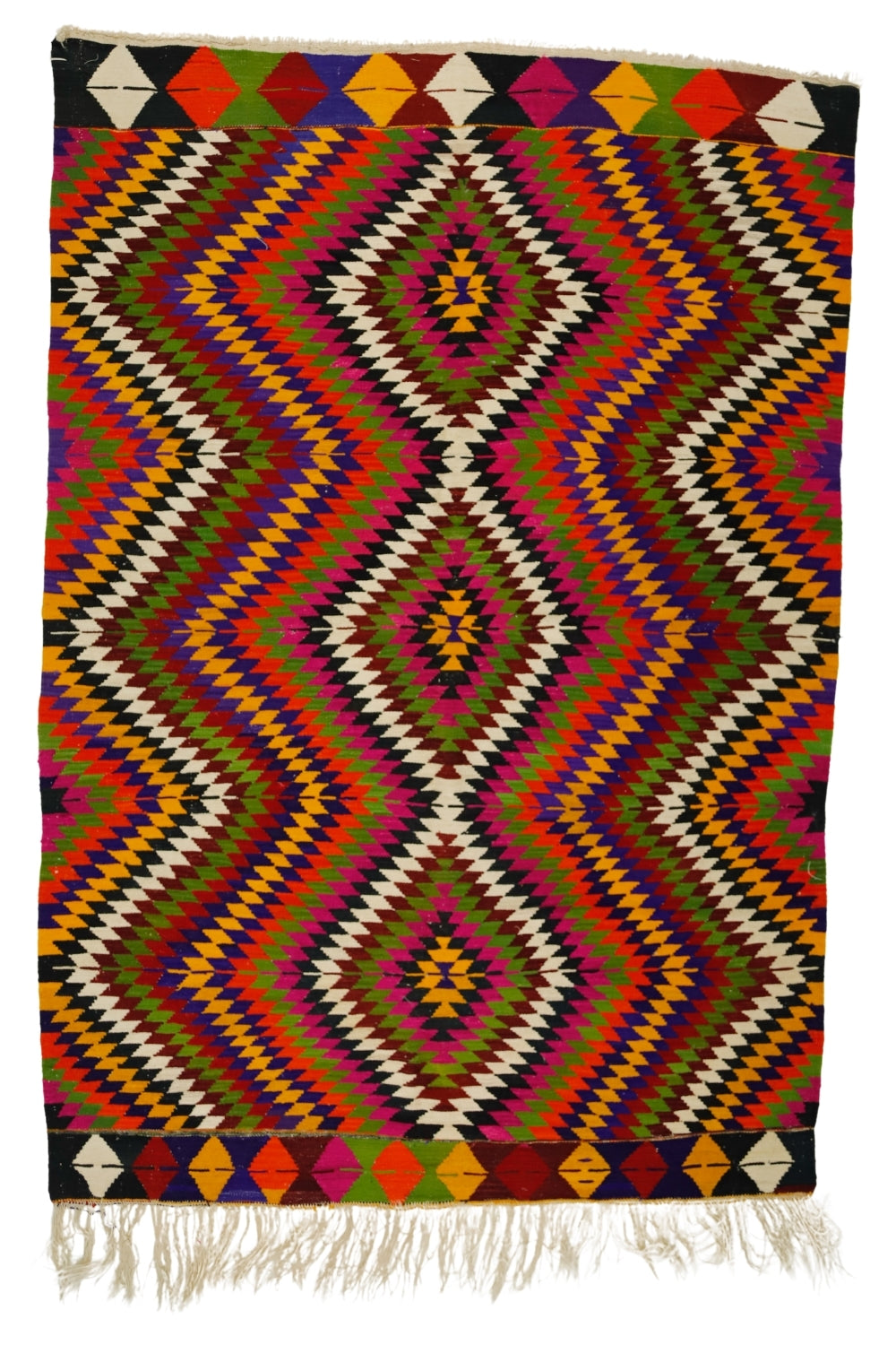 Vintage El Dokuma Rustik Kilim / Askerhan 80 x 263 cm