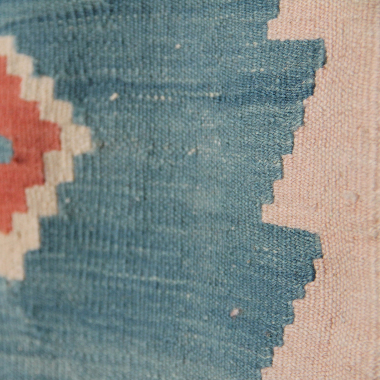 Vintage Blue Handmade Kilim - 3x6 ft | Turkish Tribal Flatweave Rug for Bedroom