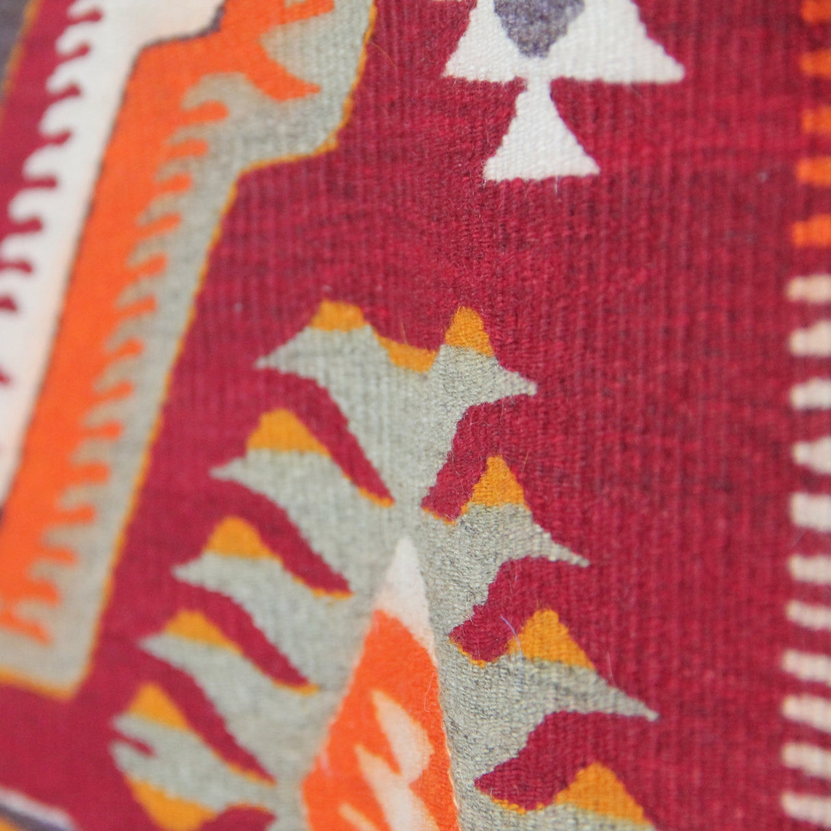 Vintage Red Southwestern Rug - 4x9 ft | Handmade Anatolian Rustic Kilim