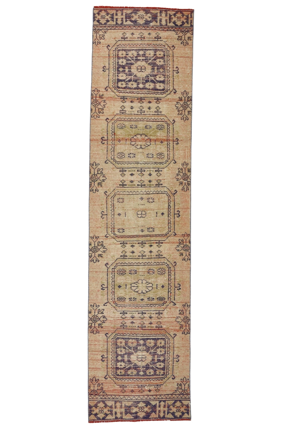 Yün El Dokuma Antika Pastel Yolluk / Sason 83 x 330 cm