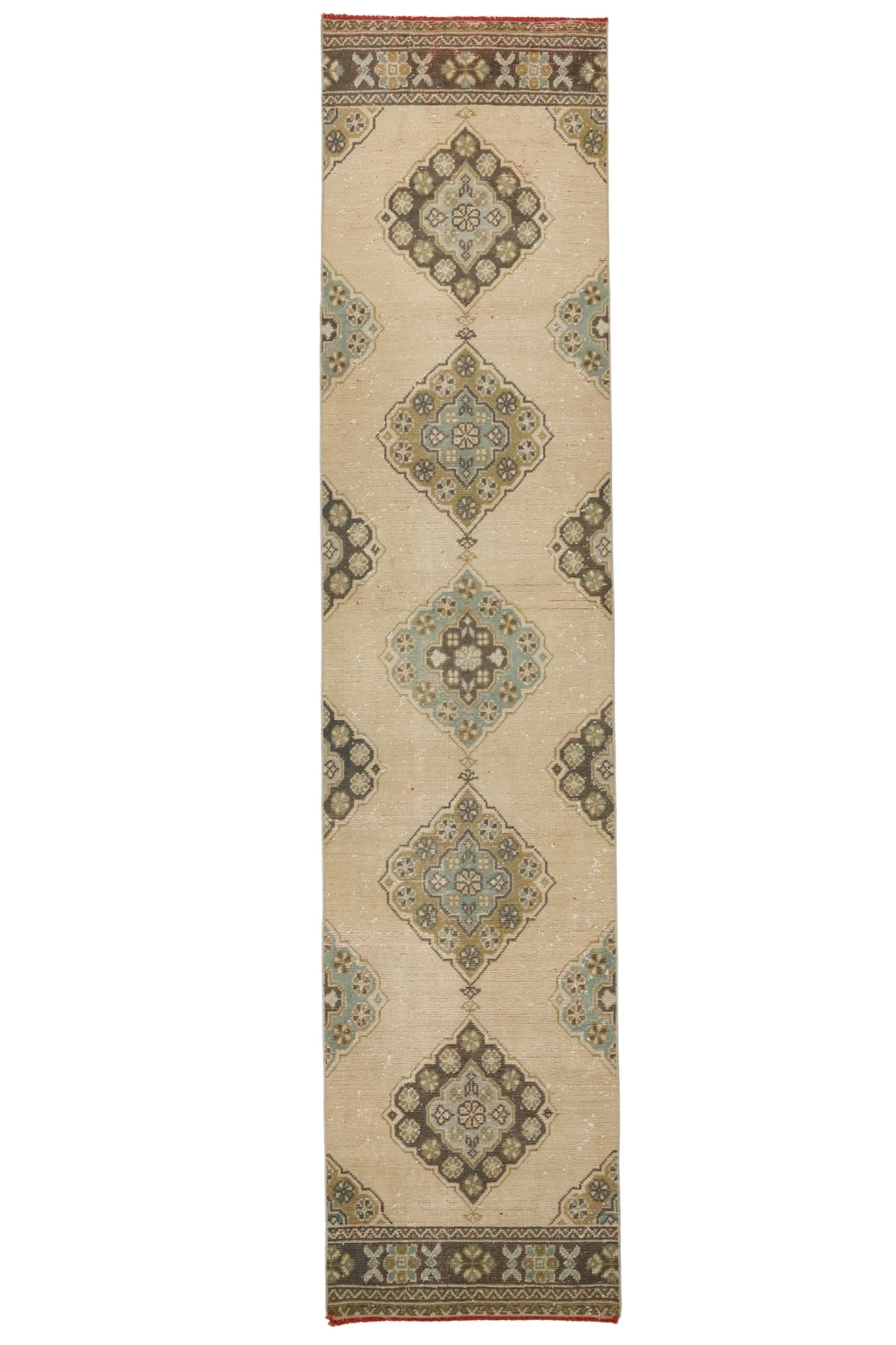 Pastel Renkli El Dokuma Vintage Yolluk / Arhavi 80 x 360 cm