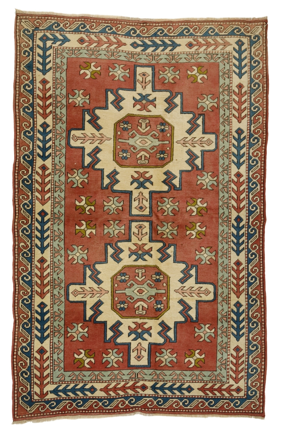 Yün El Dokuma Pembe Antika Halı / Dursun 162 x 248 cm