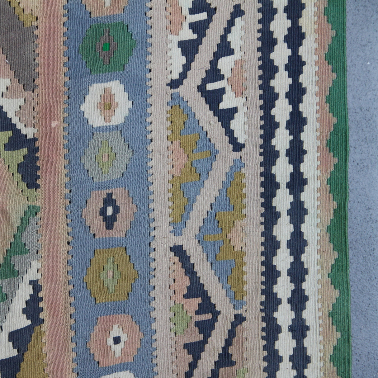 Vintage Handmade Turkish Kilim - 4x9 ft | Southwestern Flatweave Boho Rug for Area