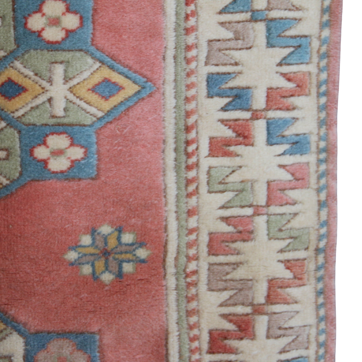 Vintage Handmade Pink Runner - 2x9 ft | Wool Tribal Turkish Rug for Hallway