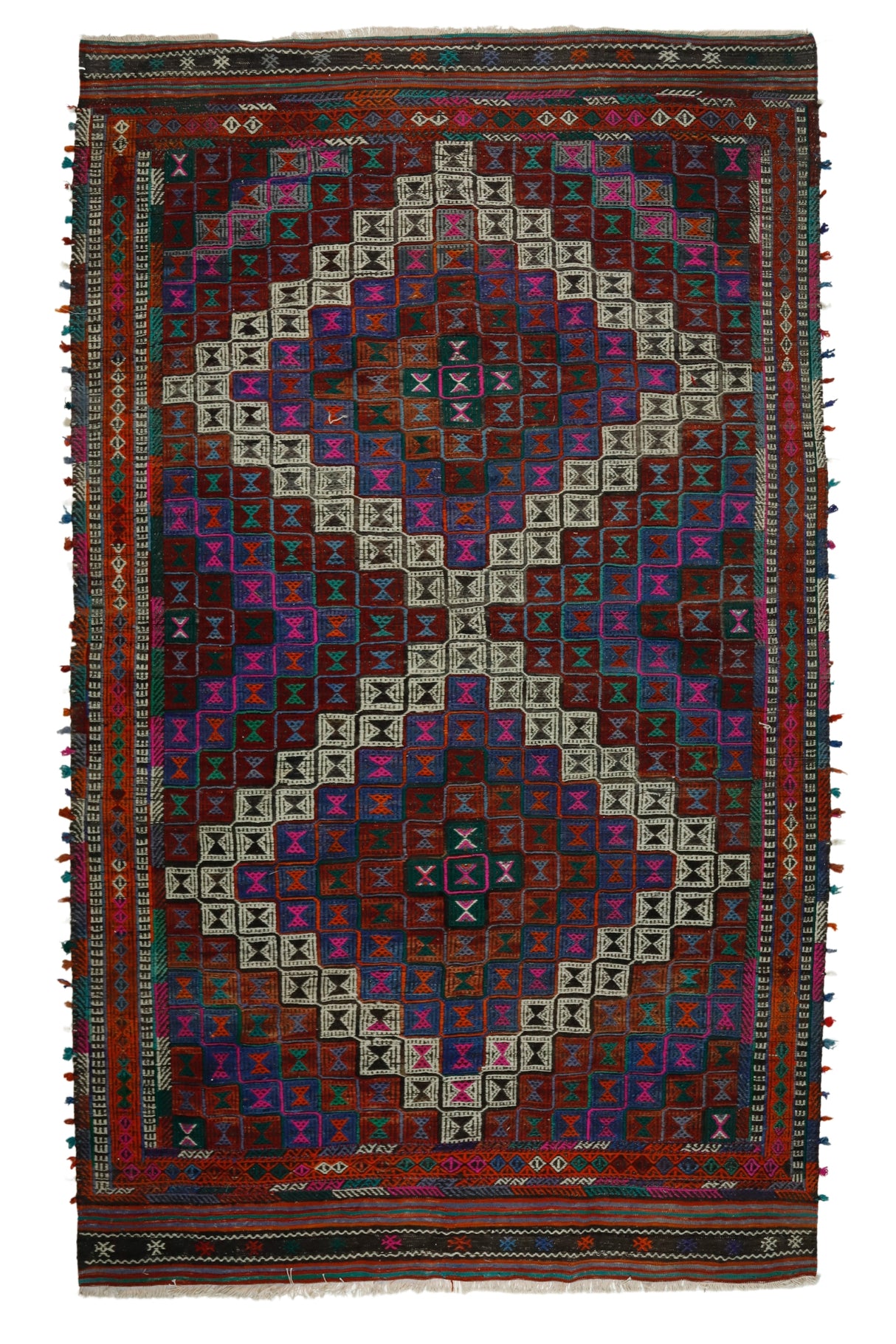 Vintage El Dokuma Yün Kilim / Yeroluk 190 x 320 cm