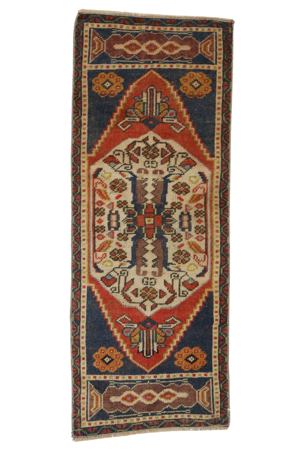 Yün El Dokuma Vintage Halı / Samsat 47 x 120 cm