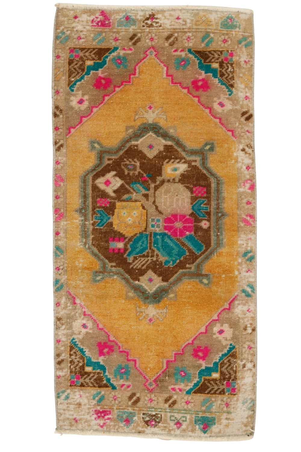 Vintage El Dokuma Antika Halı / Sarıköy 52 x 106 cm