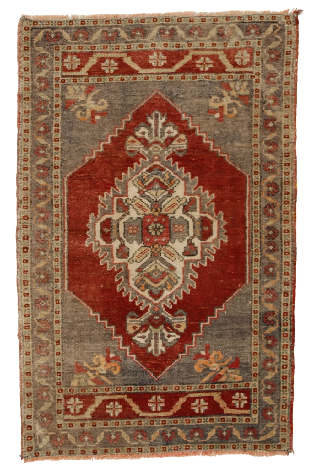 Vintage El Dokuma Antika Halı / 57 x 96 cm