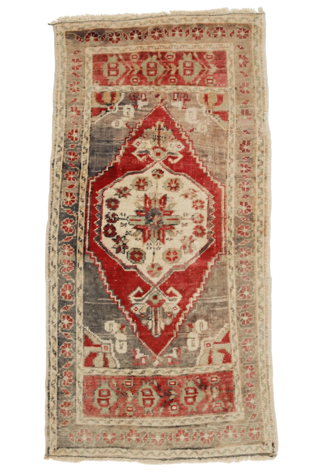 Yün El Dokuma Vintage Halı / Niksar 46 x 97 cm