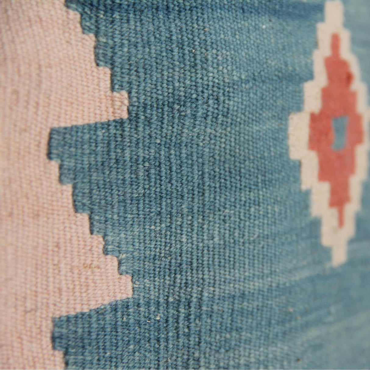 Vintage Blue Handmade Kilim - 3x6 ft | Turkish Tribal Flatweave Rug for Bedroom