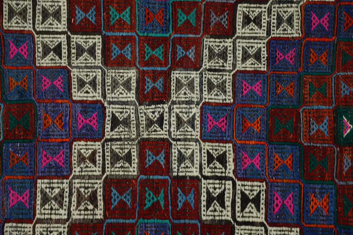 Vintage El Dokuma Yün Kilim / Yeroluk 190 x 320 cm