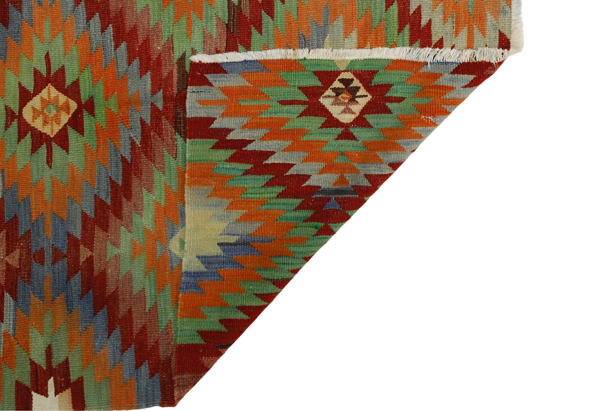 Alahabalı / 4x7 Vintage Bohemian Turkish Kilim Rug Back Side