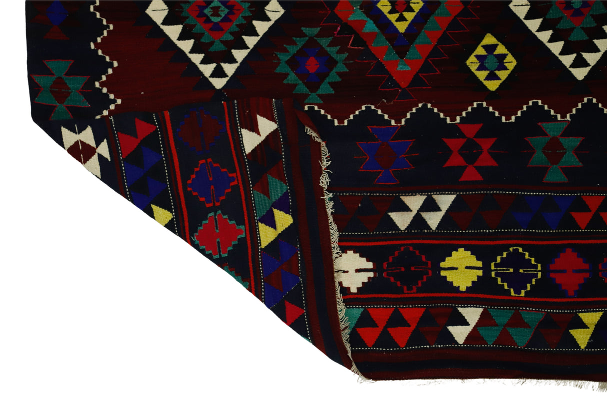 Arslandede / 5x8 Tribal Turkish Boho Kilim Back Side