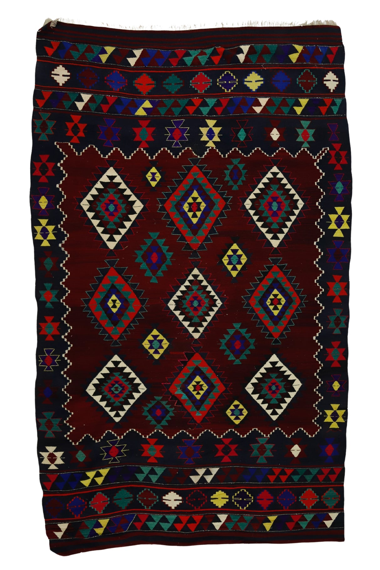 Arslandede / 5x8 Tribal Turkish Boho Kilim Rug Front Side