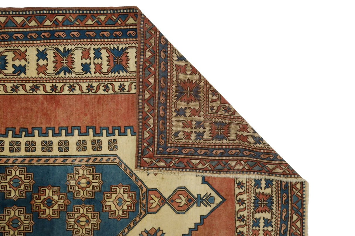 Atarlar / 6x9 Vintage Pink Turkish Area Rug Back Side