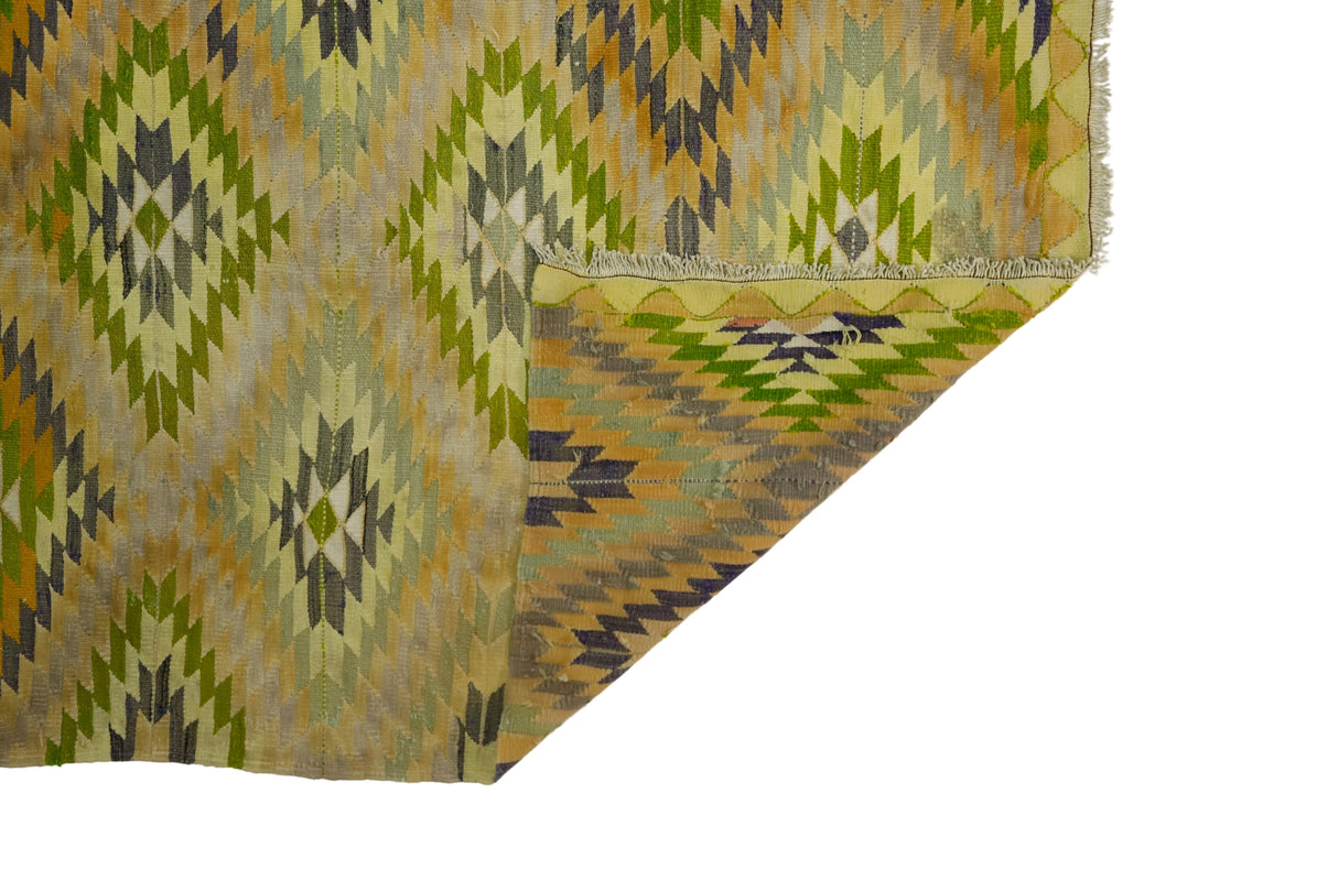 Avdul / 4x8 Muted Vintage Handmade Area Rug Back Side