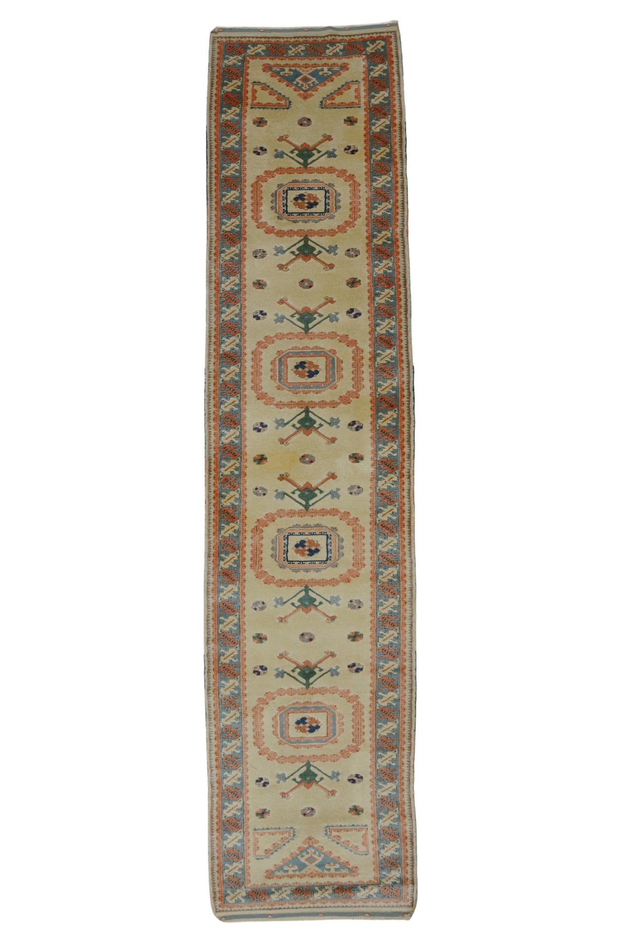 Bandırma / 2x12 Vintage Turkish Runner Rug Front Side