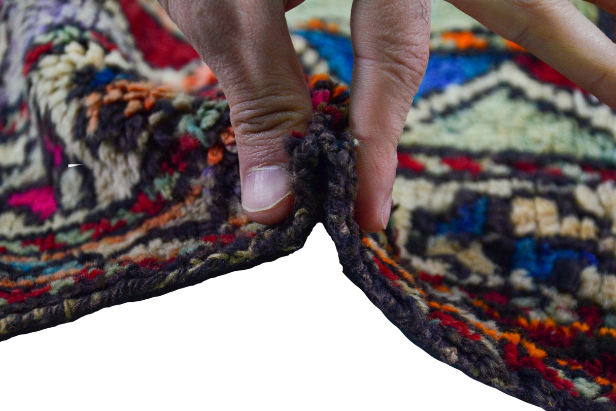 Dedeburnu / 2x4 Old Handmade Tribal Prayer Rug Thickness