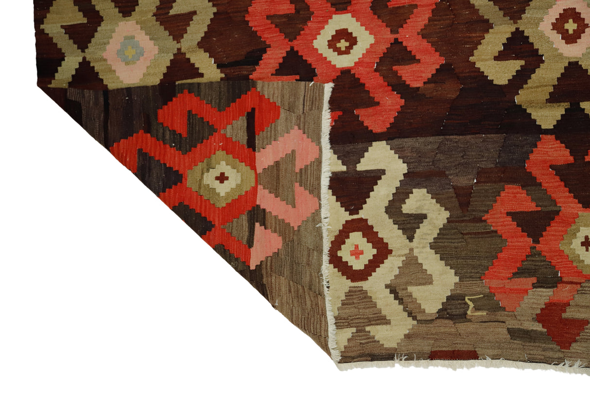 Digor / 6x11 Wool Vintage Kilim Rug Detail