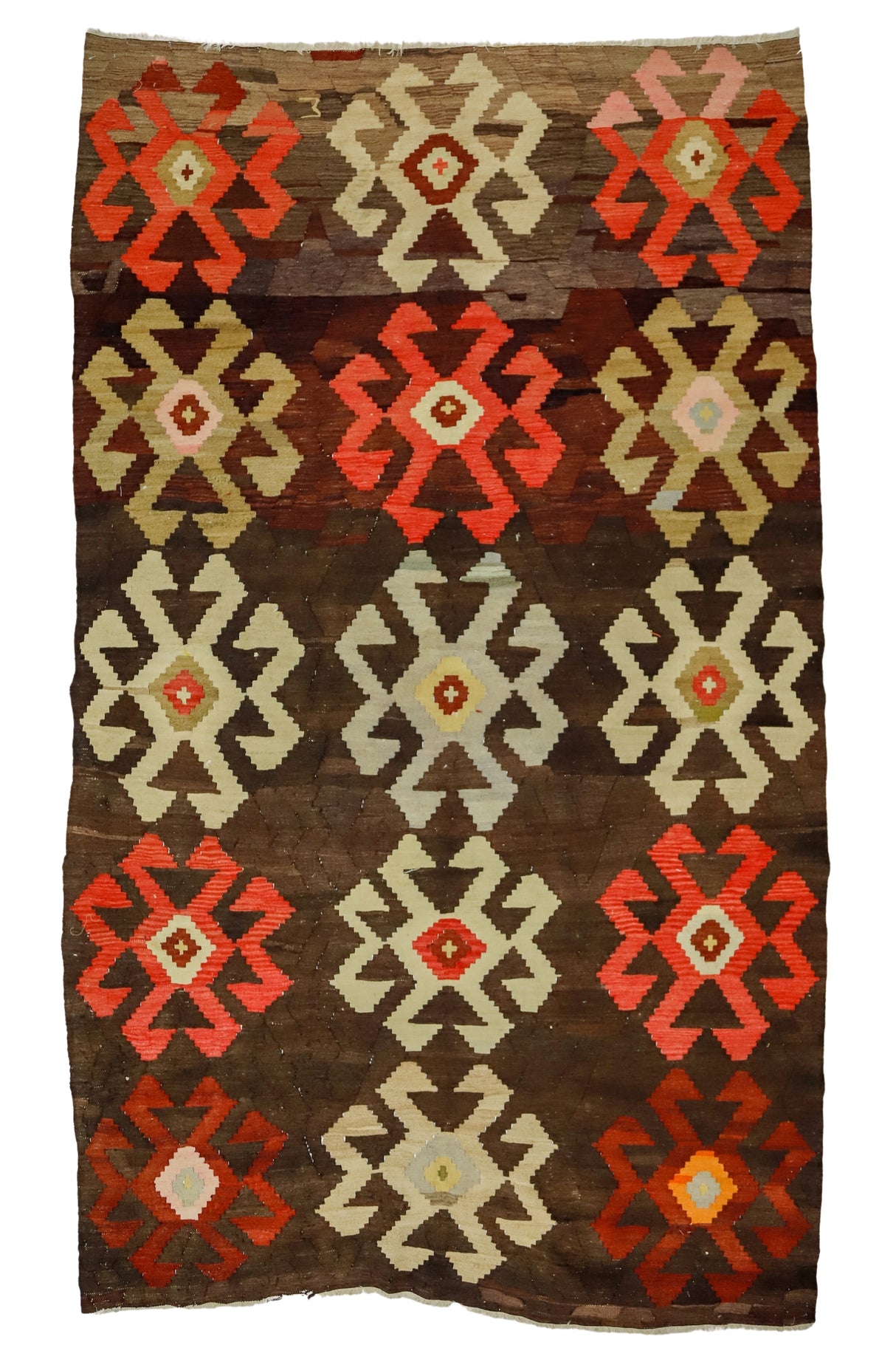 Digor / 6x11 Wool Vintage Kilim Rug Front Side