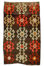 Digor / 6x11 Wool Vintage Kilim Rug Front Side