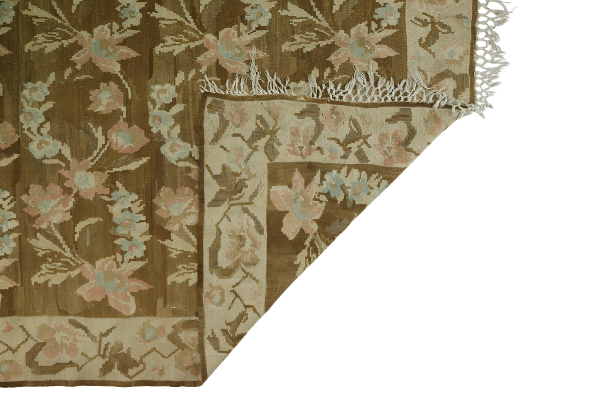 Dogantarla / 6x9 Handmade Vintage Wool Kilim Rug Back Side