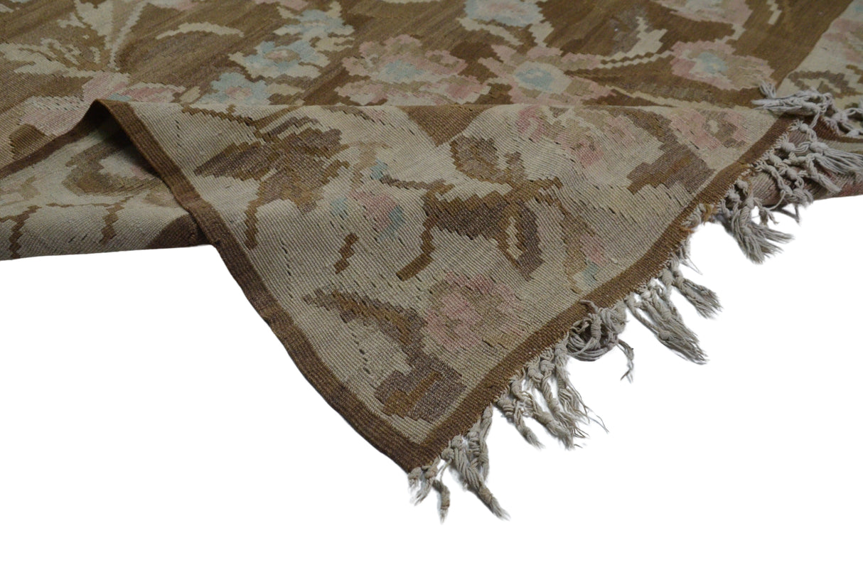 Dogantarla / 6x9 Handmade Vintage Wool Kilim Rug Texture